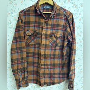Vintage Plaid Flannel Shirt L/XL